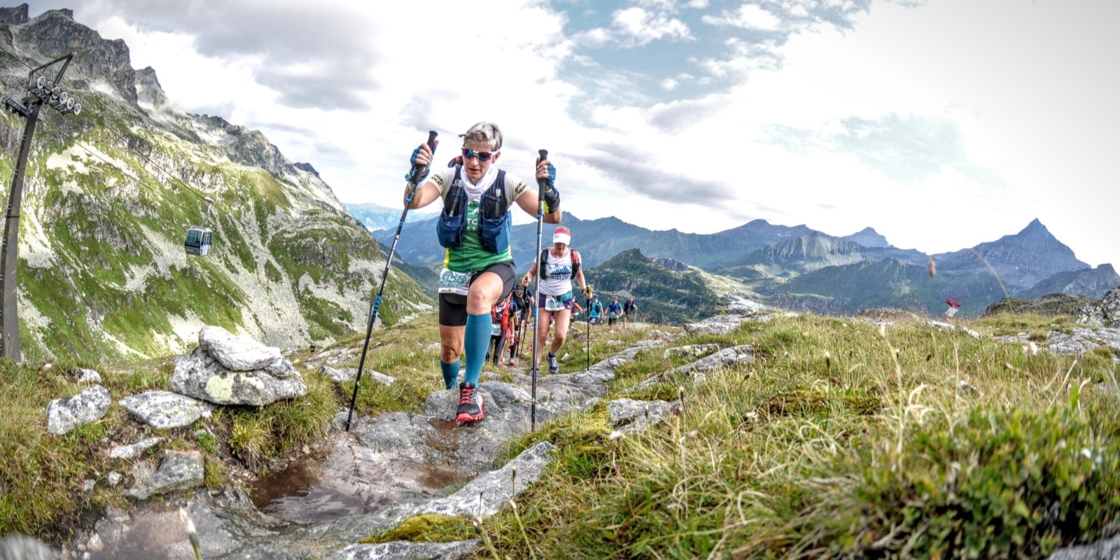 Trailrun bij Weisssee Gletscherwelt